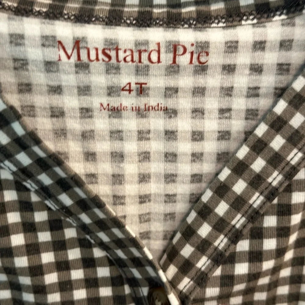 Mustard Pie Brown Checkered Cardigan - Picture 2 of 3